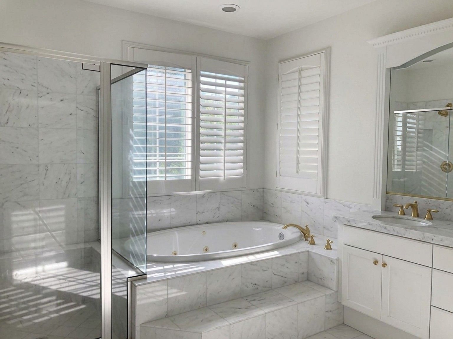 Bathrooms, after: Marble Spa